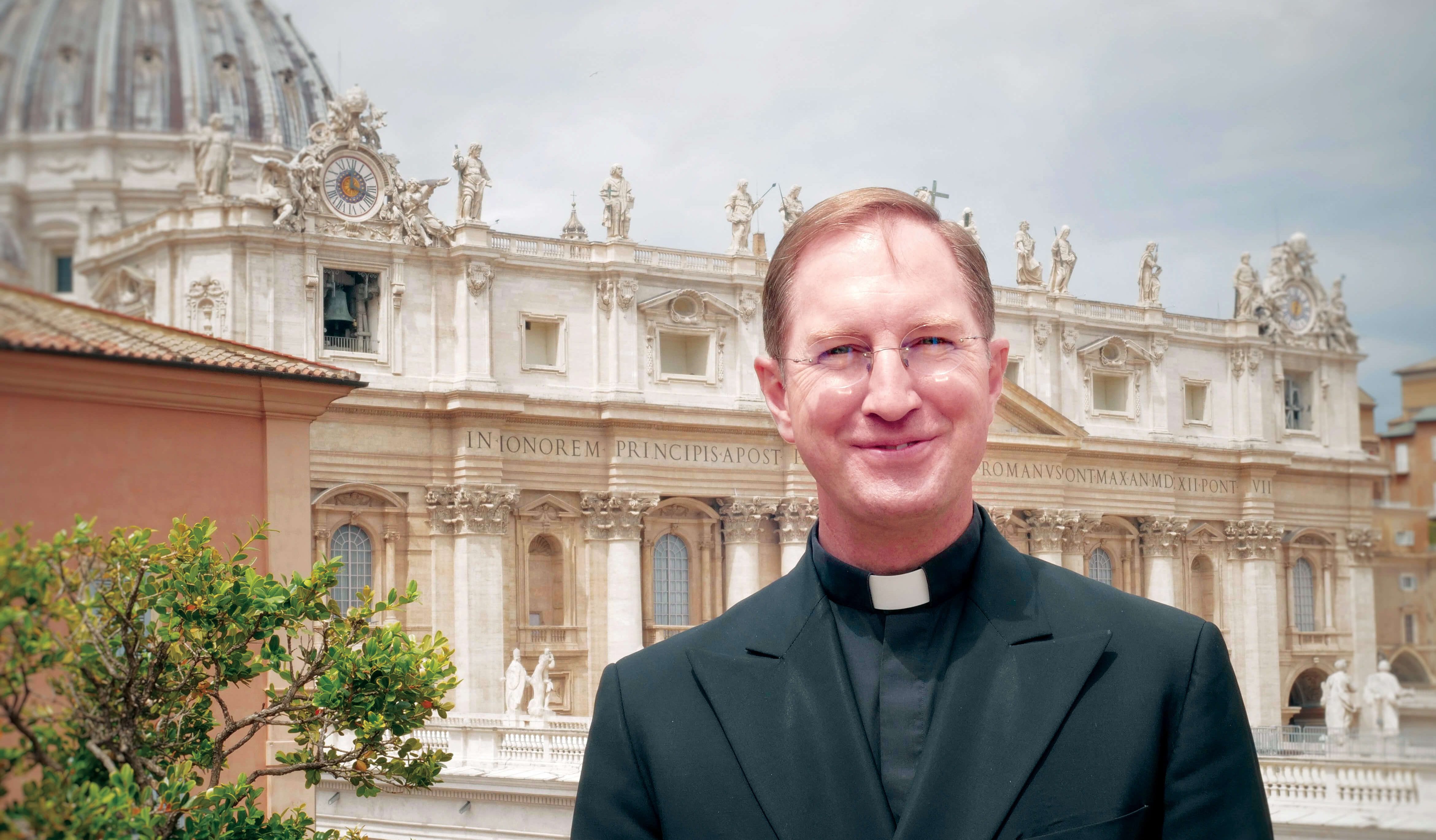 Father Thomas Montanaro, LC ’00, has lived in Rome for 15 consecutive years; he celebrates his 11th anniversary of priestly ordination. 