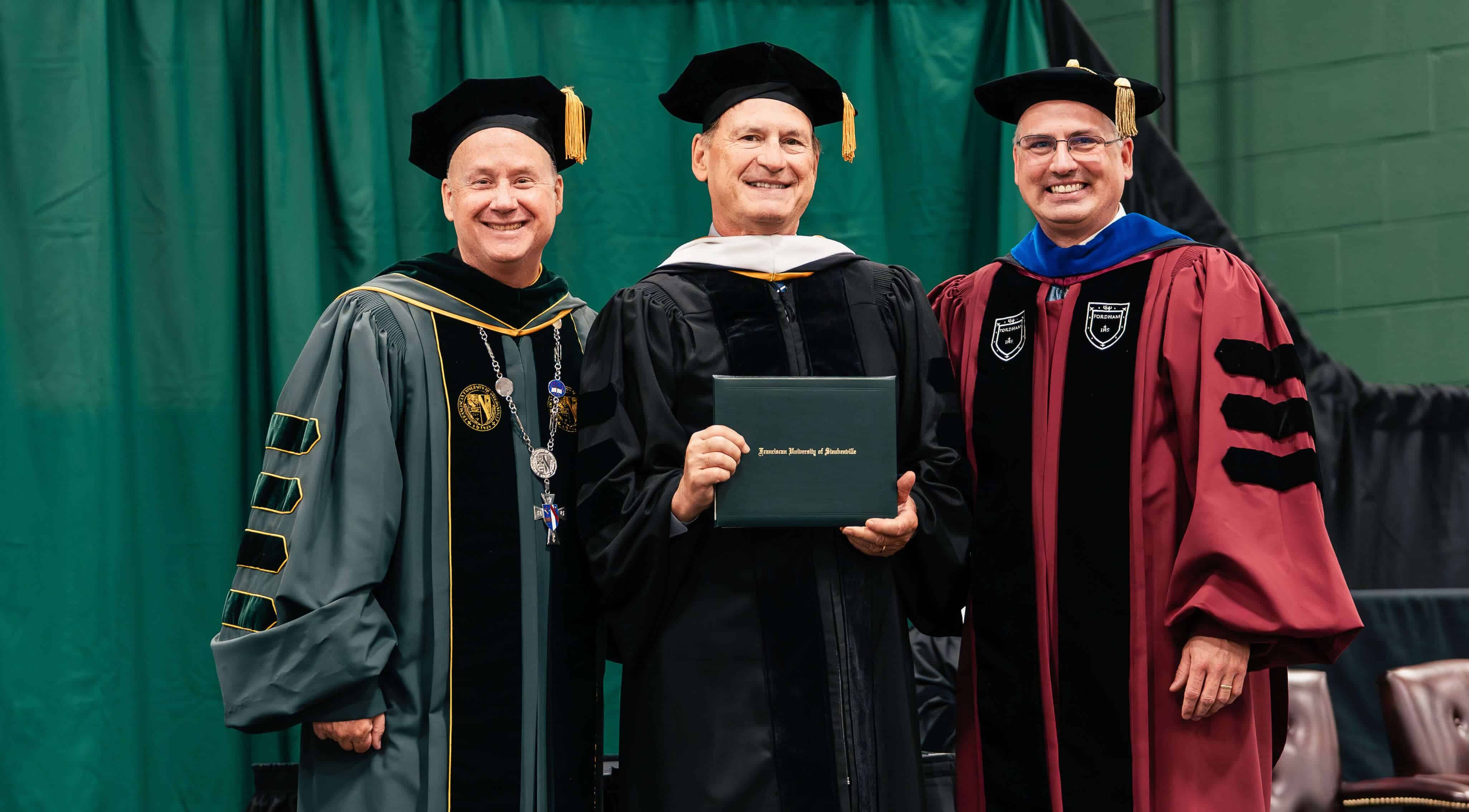 President Fr. Dave Pivonka, TOR ’89, Justice Samuel A. Alito Jr., and Vice President of Academic Affairs Dr. Stephen Hildebrand