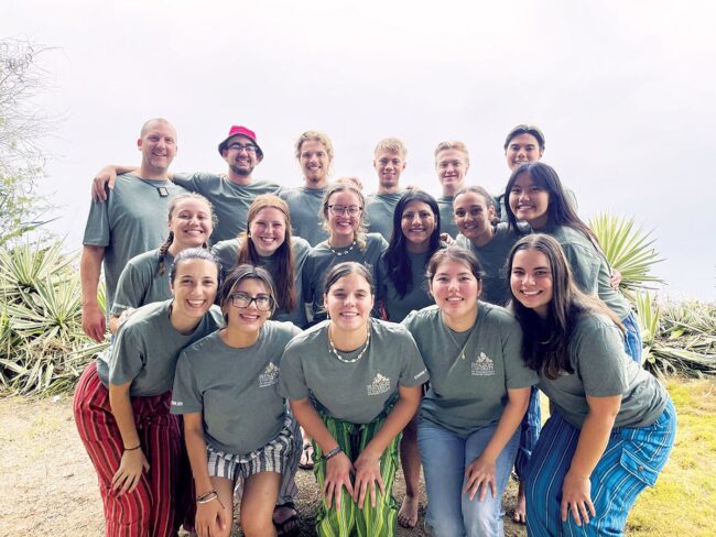 Some of the 18 students, faculty, and staff on mission in Ecuador; another 12 ministered in Steubenville in summer 2024.