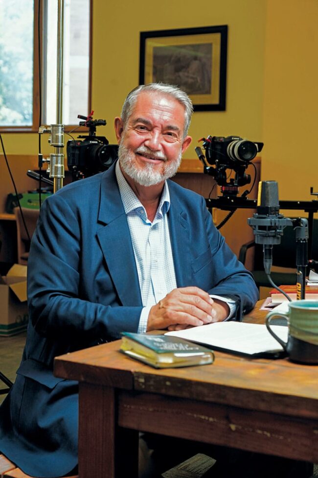 Dr. Scott Hahn on the set of Faith and Reason.com’s new In Focus series.