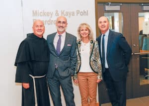 Fr. Dave Pivonka, Dr. Arthur Brooks, and Kathy and Ward Fitzgerald