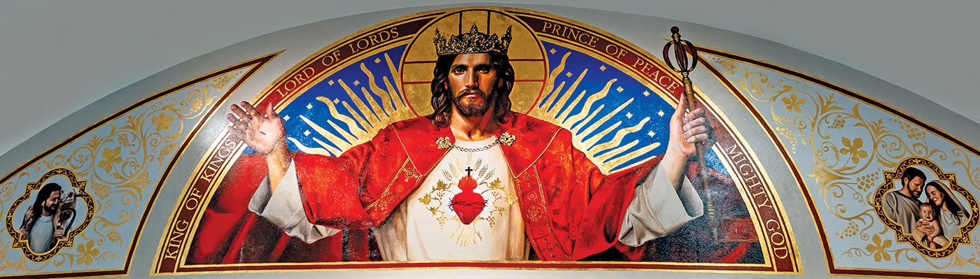Mural of Christ the King by Amber Knorr.