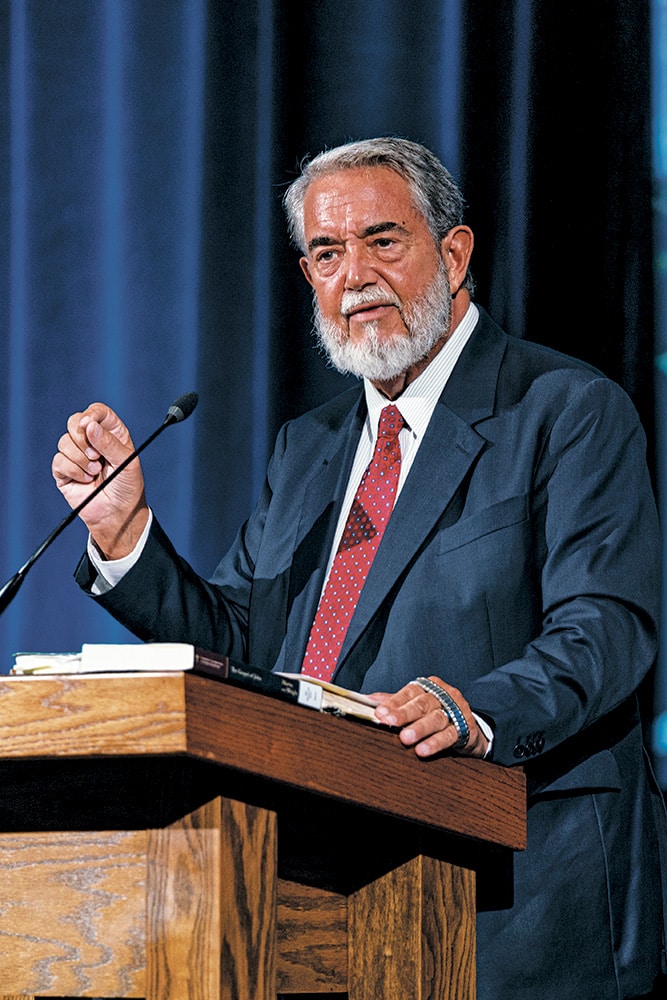 Dr. Scott Hahn speaks at the Applied Biblical Studies Conference.